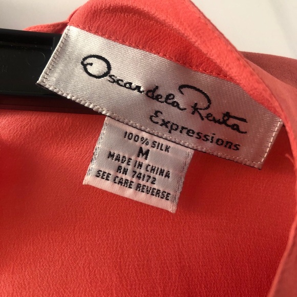 Oscar de la Renta Expressions Silk Blouse - Picture 3 of 13